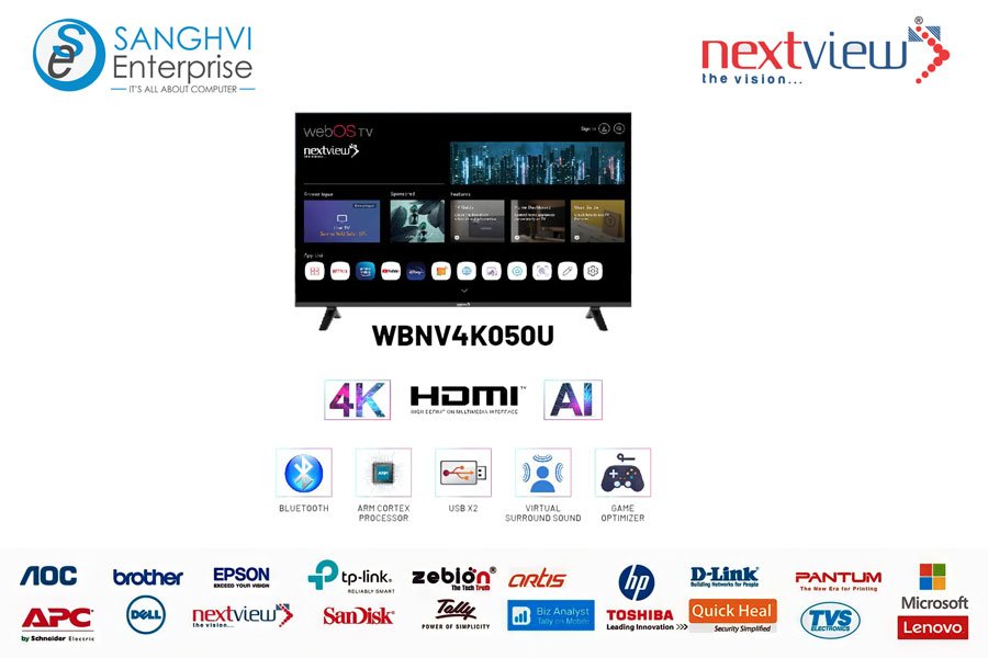 Nextview WBNV4K050U 126cm (50 Inch) Web OS Smart HD TV