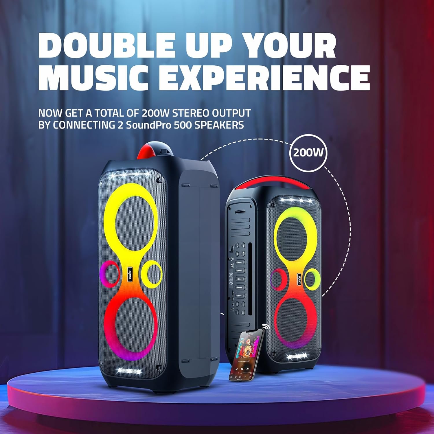 Artis Speaker SoundPro 500 Portable Bluetooth Party Speaker