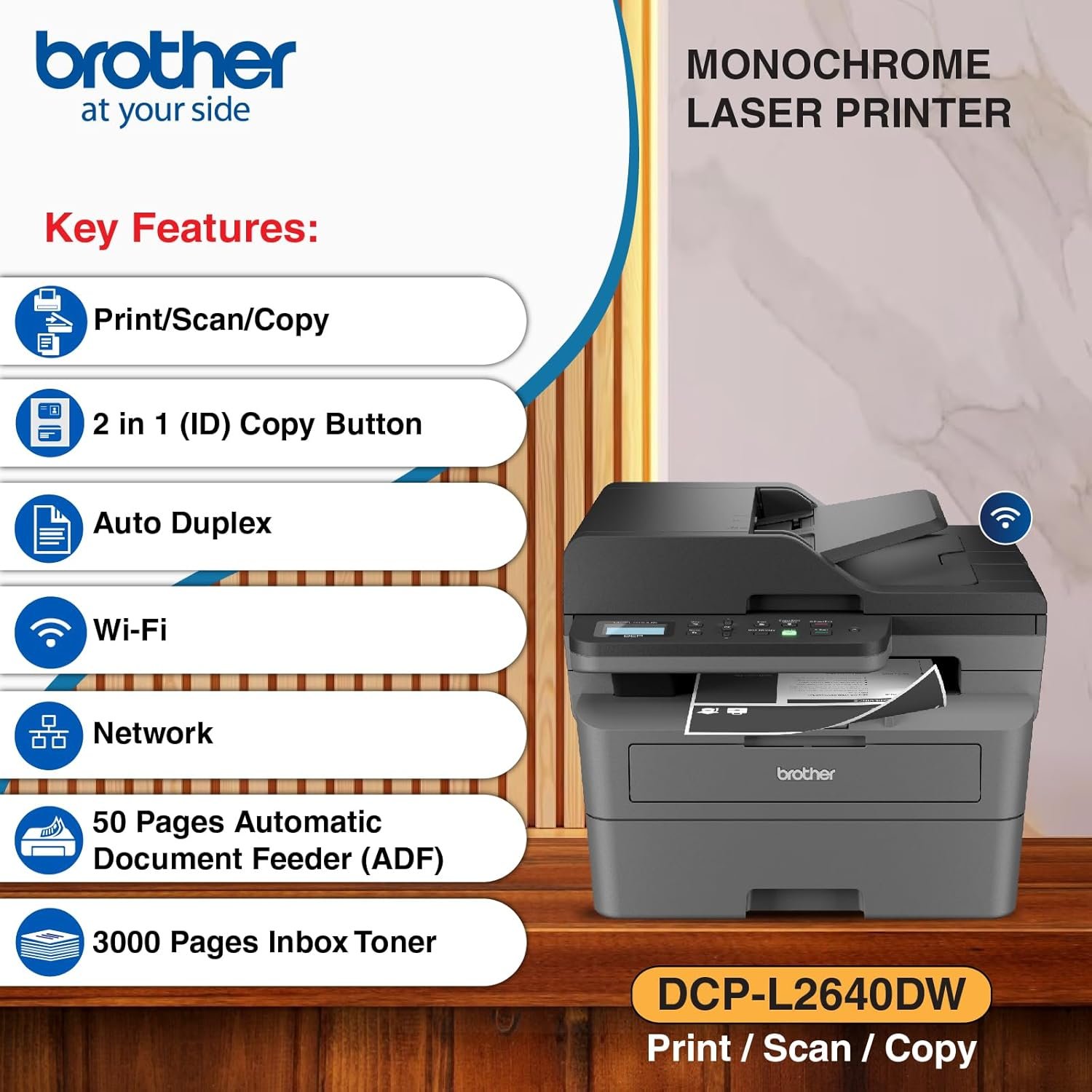 Brother Printers DCP-L2640DW New Launch Auto Duplex Laser