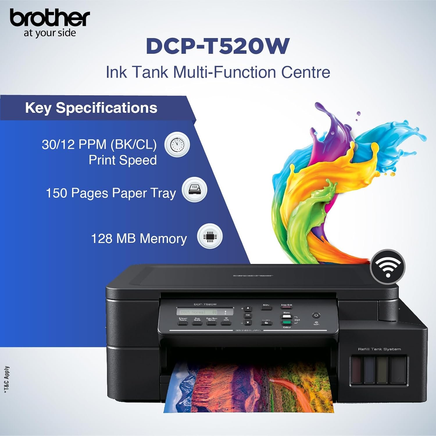 Brother Printers Dcp-T520W All-in One Ink Tank Refill System Solid Ink Brother Printers Dcp-T520W All-in One Ink Tank Refill System Solid Ink