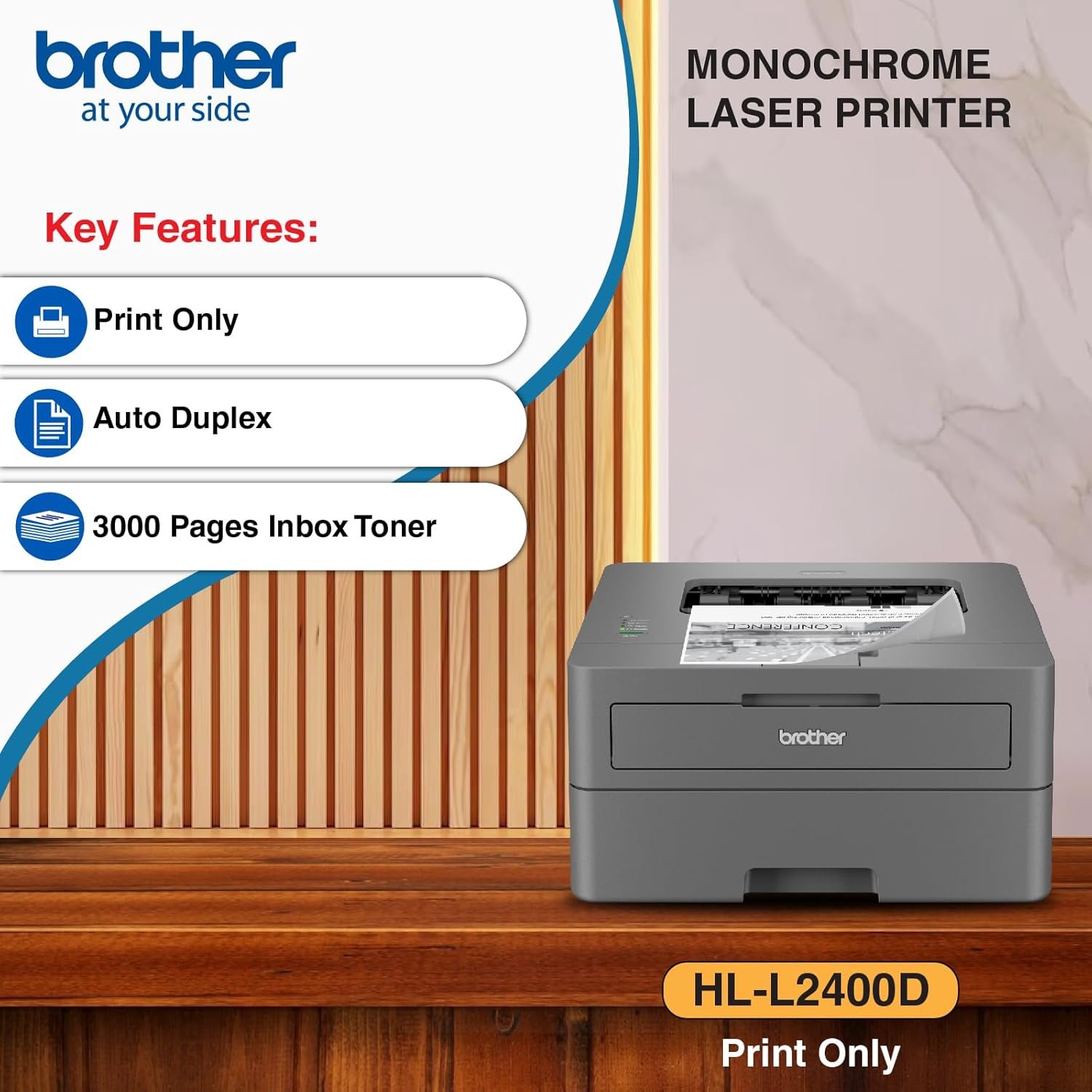 Brother HL-L2400D (New Launch) Automatic Duplex Laser Printer