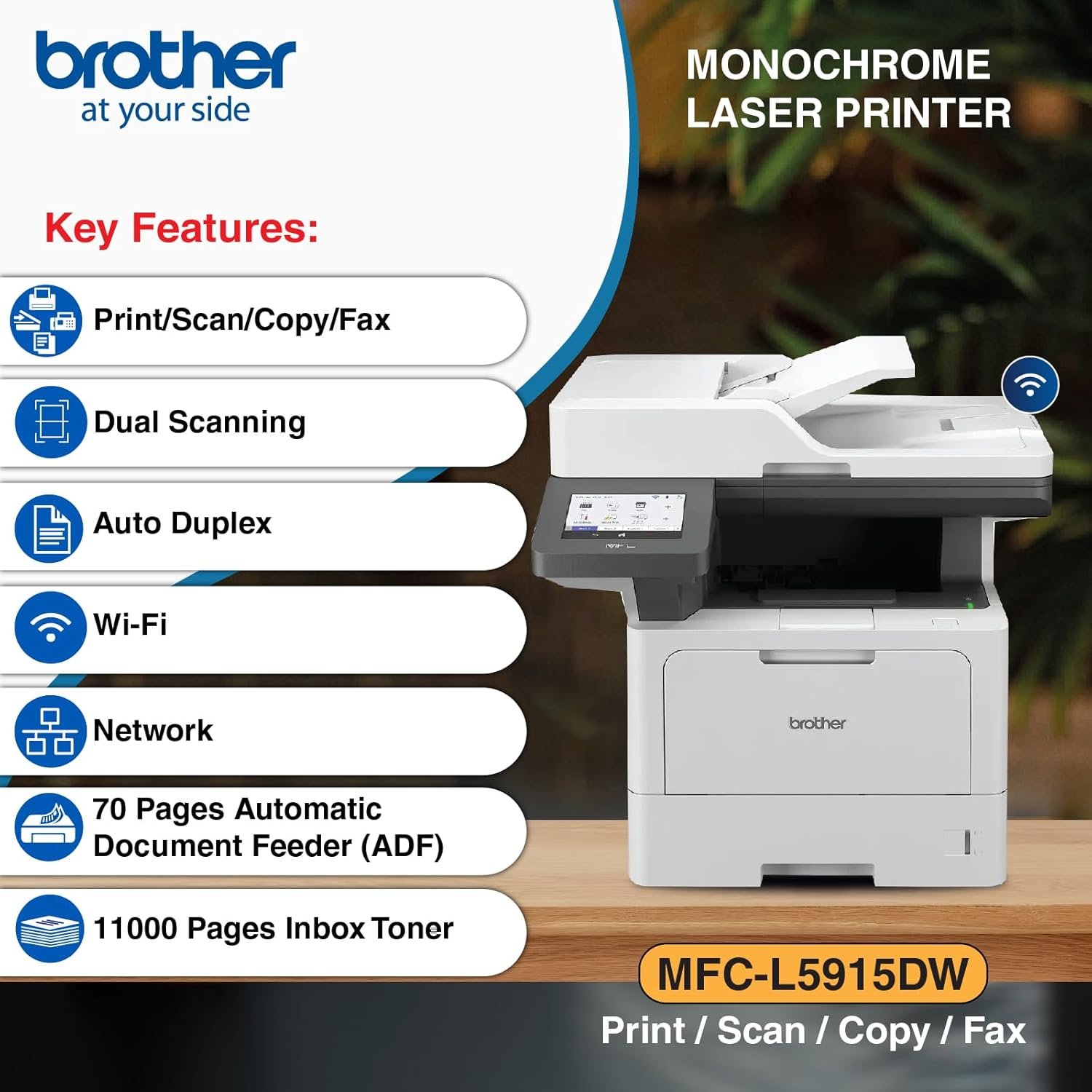 Brother MFC-L5915DW(New Launch) Auto Duplex Laser Printer