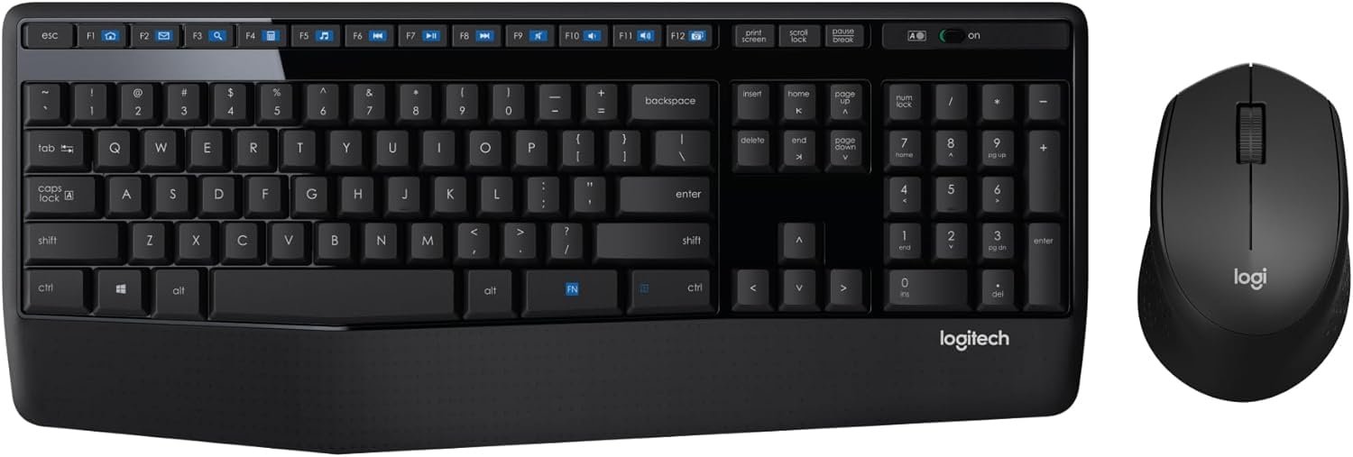 Logitech MK345 Wireless Keyboard and Mouse Set Full-Sized Keyboard Logitech MK345 Wireless Keyboard and Mouse Set Full-Sized Keyboard