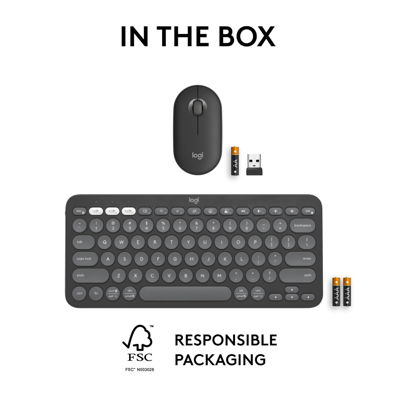 Logitech Pebble 2 Combo, Wireless Keyboard and Mouse